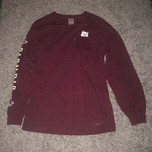 RIP N DIP brand long sleeve red tee